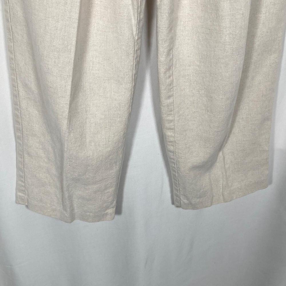 2/$12 Bon Worth Linen Blend Pull On Trousers/Slacks Resortwear Vacation Travel - Picture 4 of 8